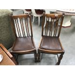 A pair of dining chairs