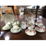 An Art Deco Burleigh ware tea ware and a meakin tea set