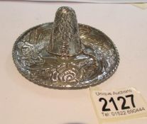 A silver sombrero marked Sanborn, Mexico, Sterling. Approximately 62 grams.
