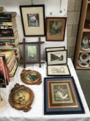 A quantity of engravings and prints including Almondbury