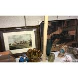 2 framed prints of horses