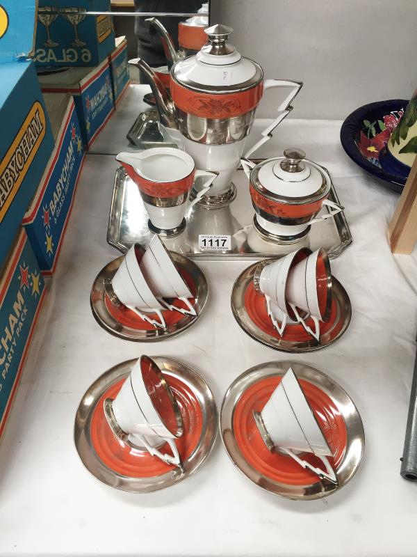An Art Deco style tea set