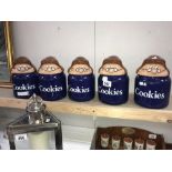 5 Wade Tetley cookie jars