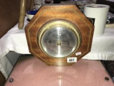 An inlaid mahogany Short & Mason barometer