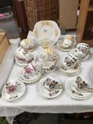3 floral tea sets