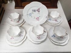 19 pieces of Shelley Teaware (1 cup/saucer a/f)