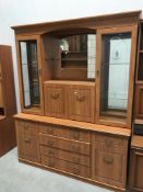 A display cabinet with drawers