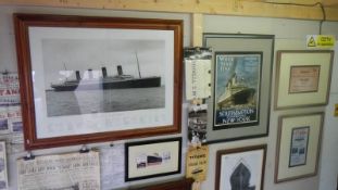 Approximately 12 items of Titanic memorabilia.