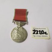 A King George V Meritorious Service medal with ribbon awarded to George Robertson.