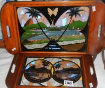 2 butterfly wing trays from Brazil.
