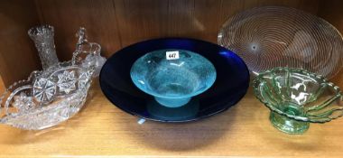 A quantity of art glass bowls etc.