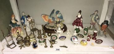 6 bird and animal figures,