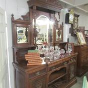 A large Victorian mirror backed sideboard.