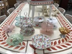 A quantity of cakestands including Midwinter