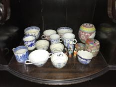 A quantity of 19th and 20th Century earlier Chinese export ware cups etc.