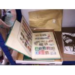 2 stock books and a quantity of loose stamps including Britain, Mexico, America, European etc.