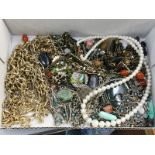 A mixed lot of vintage necklaces etc.