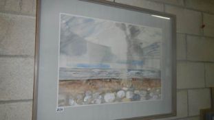 A Michael Chase watercolour entitled 'Sea Edge, An Abstract Study'.