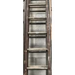 A double extending ladder and 1 other