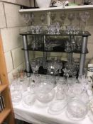 A large quantity of glass and crystal