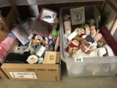 A good car boot lot of china ornaments etc (2 large boxes)