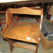 An oak child's chair/stool.
