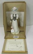 A boxed limited edition Royal Worcester figurine @Elizabeth, No. 395.