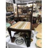 An Edwardian inlaid hall chair