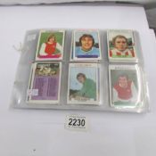 A collection of 220 football player cards with all the facts of the players on the reverse (rare to