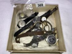 A mixed lot of vintage wristwatches including a silver cocktail watch A/F