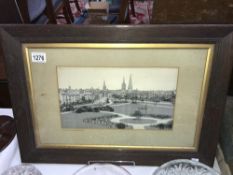 A framed and glazed Stevengraph silk picture of Coventry