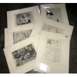 6 Pablo Picasso prints from the Vollard Suite c 1956 (all mounted and unframed)