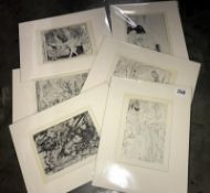 6 Pablo Picasso prints from the Vollard Suite c 1956 (all mounted and unframed)