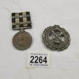 A Victorian church medal with 2 bars together with an East India Railway Volunteer Rifle Corps