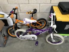 A Huffy Eclipse and a Huffy Inferno children's bikes