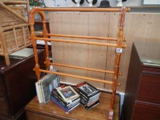 A solid pine towel rail