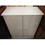 A beech effect 2 door cupboard