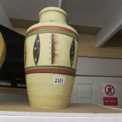 A large pottery vase.