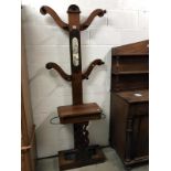 An Edwardian mahogany coat stand