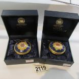 2 boxed Royal Worcester pill boxes.