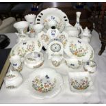 A collection of Aynsley China mainly Cottage Garden design,