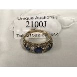 A 9ct gold sapphire ring