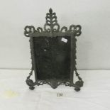 A 19th century metal photograph frame.