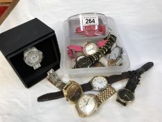 A collection of mixed wristwatches including Sekonda etc.