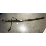 A circa 19th century Japanese sword with sheath