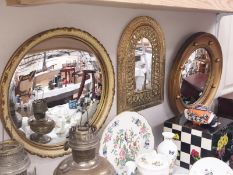 3 gilt framed mirrors including 1 made by 13 year old from Tangiers