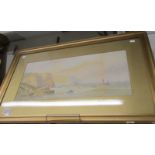 An early 20th century framed and glazed watercolour seascape signed M D Marsell/11.