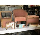A lloyd loom style chair,
