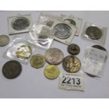 A mixed lot of various tokens including Isle of Man, Cornwall, Stafford etc.