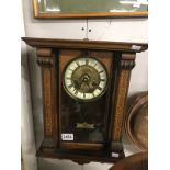 An inlaid wall clock (no pendulum)